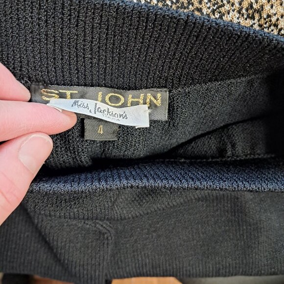 St. John Black Suit with Gold Buttons - Picture 3 of 4